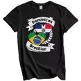 thumbnail image 1 of Gildan Dominican Brazilian Heart Flags Dominican Republic Brazil T-Shirt Gift for Men Women Unisex Tee, 1 of 3
