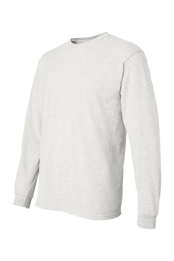 - DryBlend 50/50 Long Sleeve T-Shirt - 8400 - Ash - Size: XL