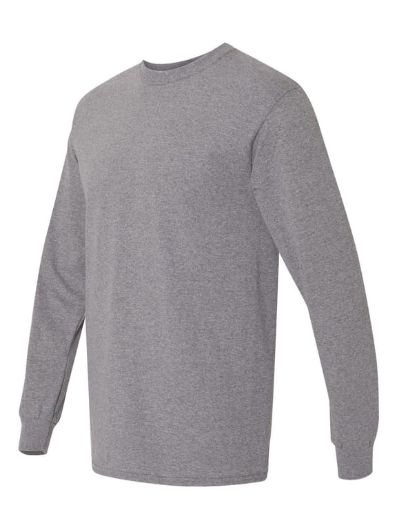 - DryBlend 50/50 Long Sleeve T-Shirt - 8400 - Graphite Heather - Size: L