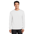 thumbnail image 1 of Gildan Men DryBlend 50/50 Long Sleeve T-Shirt, Moisture-Wicking Crew Neck Tee, White, S, 1 of 5
