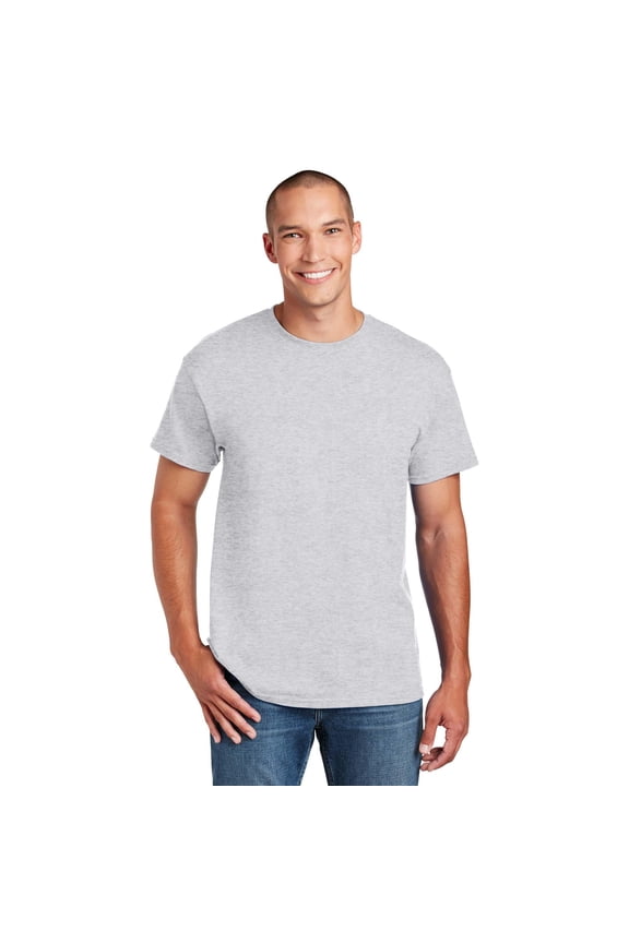 DryBlend Short Sleeve T-Shirt for Men, Crew Neck, Classic Fit, Ash, S-3XL, 1-Pack