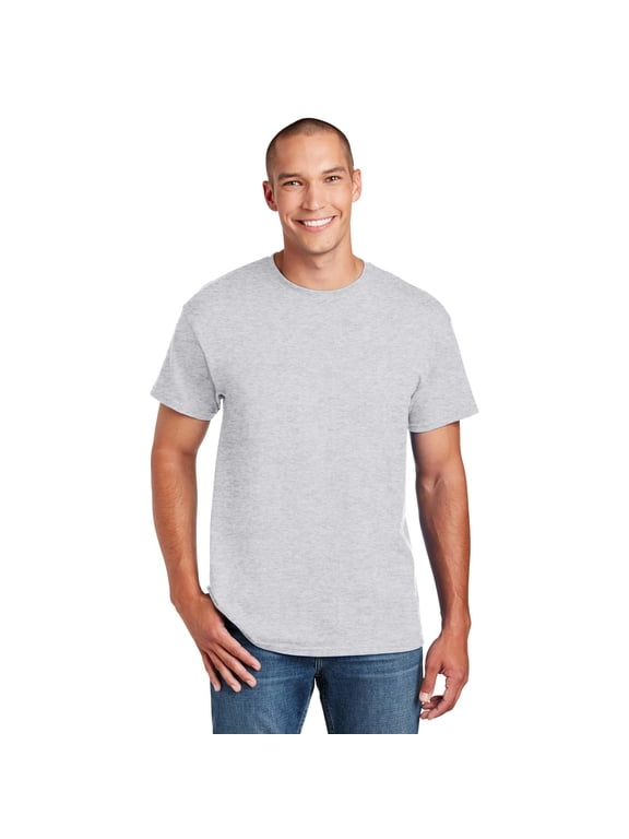 DryBlend Short Sleeve T-Shirt for Men, Crew Neck, Classic Fit, Ash, S-3XL, 1-Pack