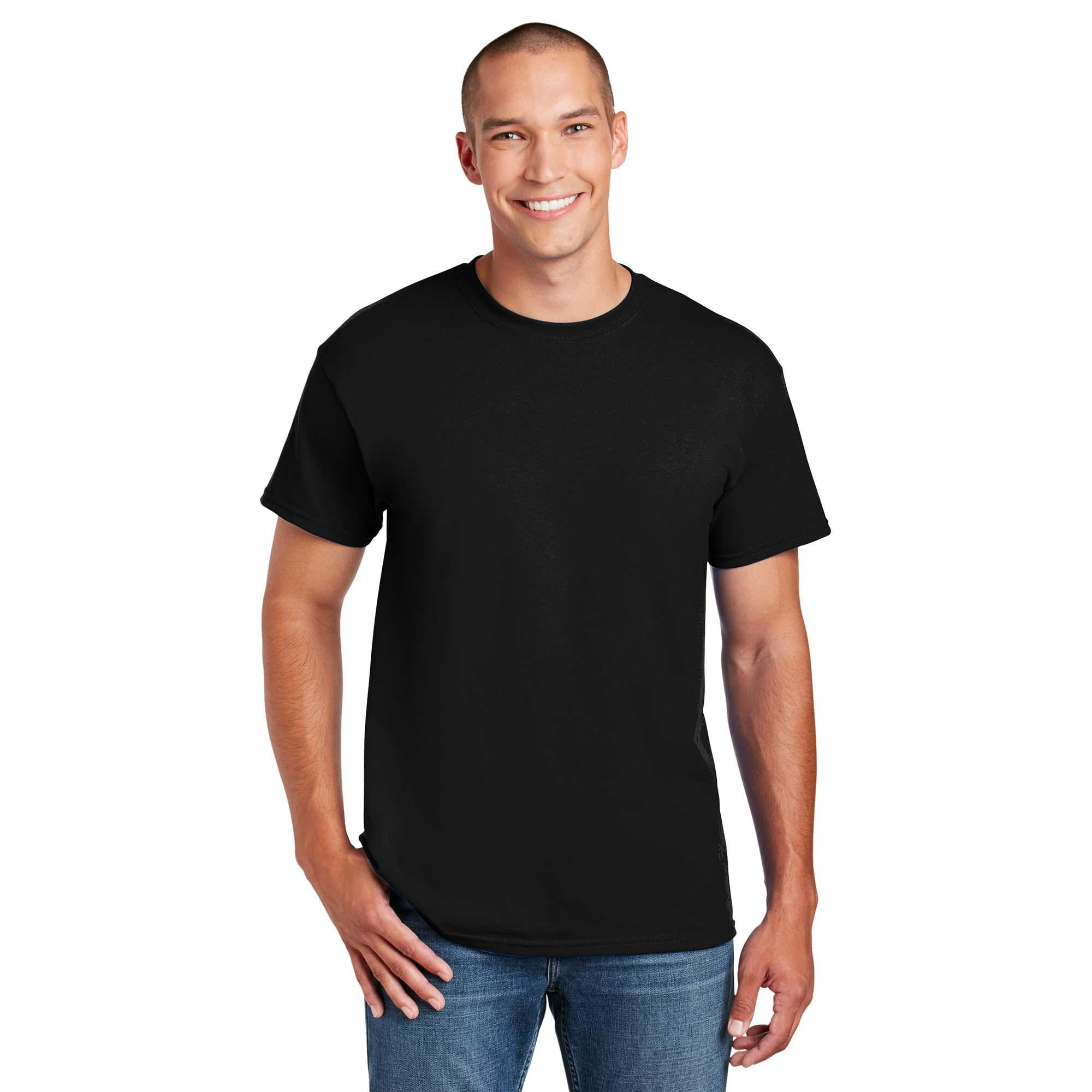 Gildan DryBlend Unisex Short Sleeve T-Shirt - 50% Cotton, Black, Small