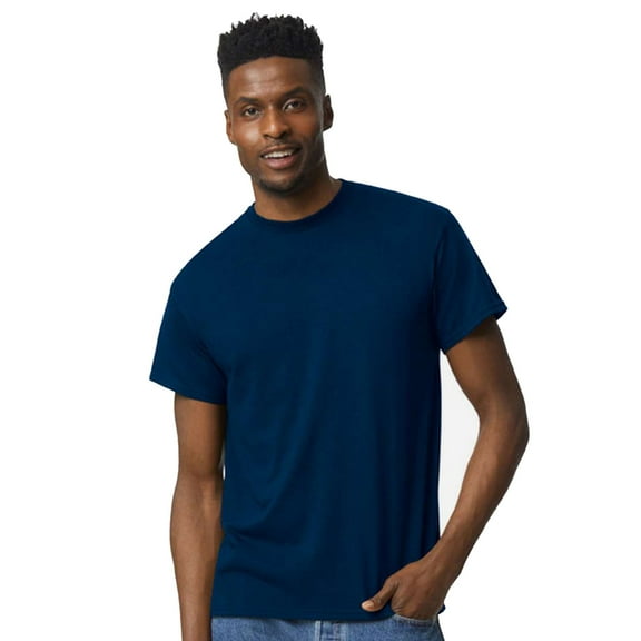 Gildan DryBlend Short Sleeve T-Shirt for Men, Crew Neck, Classic Fit, Dark Navy, S-3XL, 1-Pack