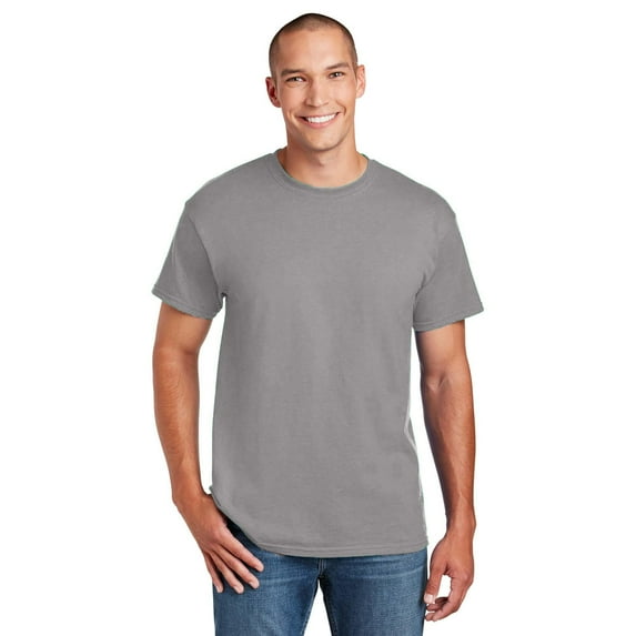 Gildan DryBlend Short Sleeve T-Shirt for Men, Crew Neck, Classic Fit, Gravel, S-3XL, 1-Pack