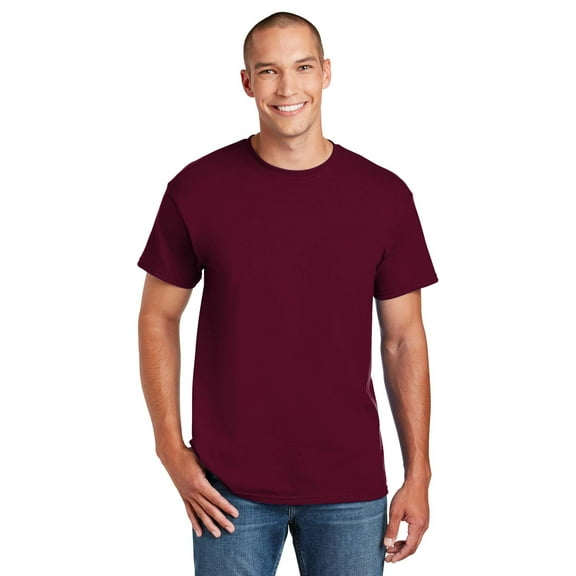 Gildan DryBlend Short Sleeve T-Shirt for Men, Crew Neck, Classic Fit, Maroon, S-3XL, 1-Pack