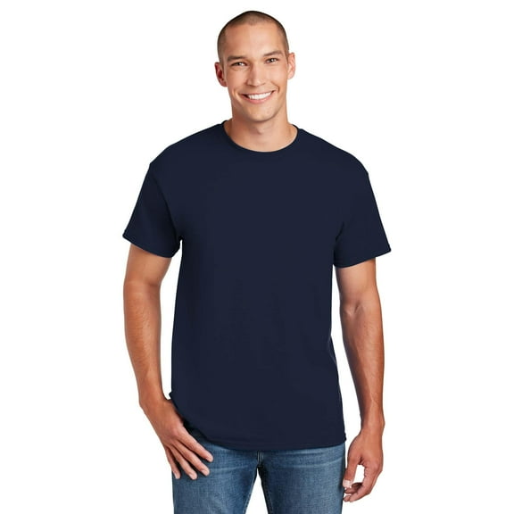 Gildan DryBlend Short Sleeve T-Shirt for Men, Crew Neck, Classic Fit, Navy, S-3XL, 1-Pack