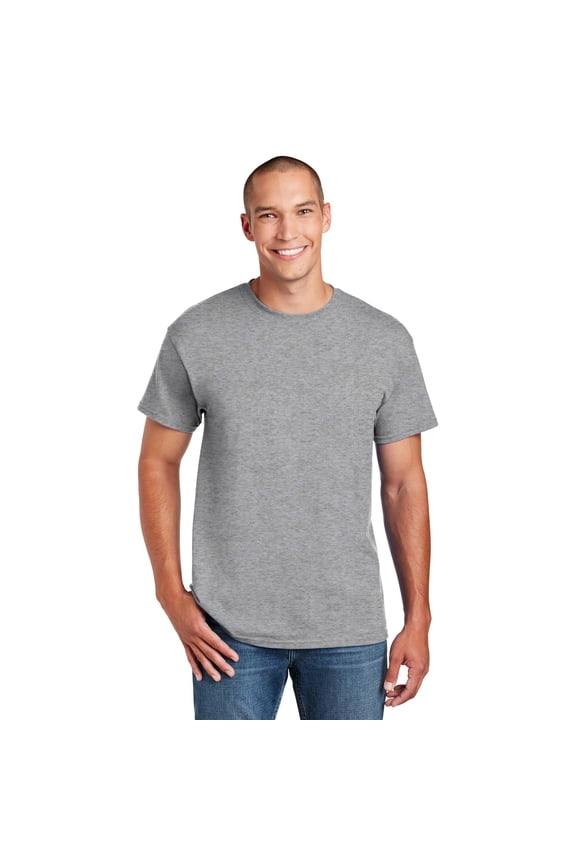 DryBlend Short Sleeve T-Shirt for Men, Crew Neck, Classic Fit, Sport Grey, S-3XL, 1-Pack
