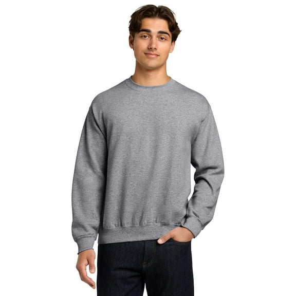 Gildan DryBlend Sweatshirt for Men, Classic Crewneck Long Sleeve Shirt Casual Pullover Sweatshirts, Sport Grey, S