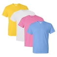 thumbnail image 1 of Gildan - DryBlend T-Shirt For Men, 50/50 Cotton/Polyester Bulk Tee, Assorted Short Sleeve Crewneck Plain Tees, Multi Pack Solid T-shirts (Bright Color 4 Pack, 2XL), 1 of 7