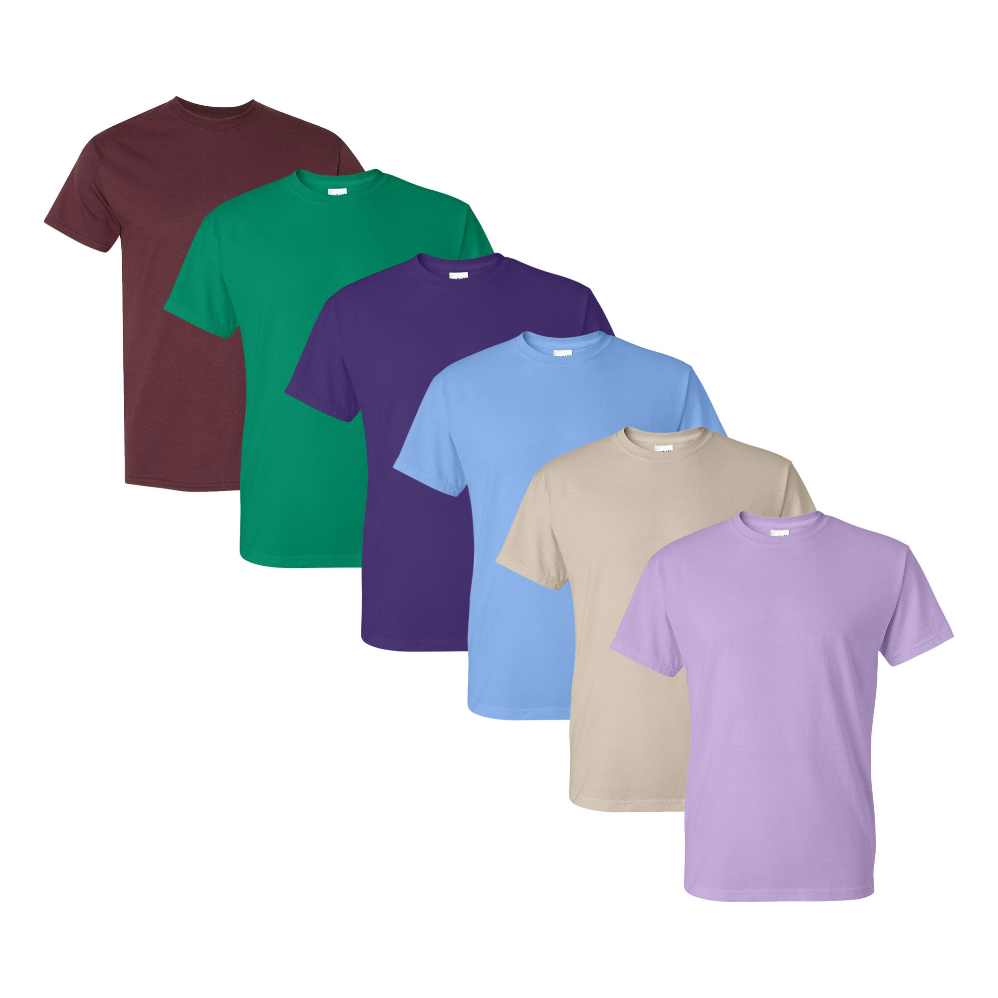 Gildan Ultra Cotton Short Sleeve T-Shirt – 5-Pack Bulk – Men's S-XL – Navy/Indigo