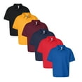 thumbnail image 1 of Gildan DryBlend Youth Jersey Polo, Junior Unisex Assorted Color Short Sleeve Polo Shirt, Bulk 6 Pack, Size-L, 1 of 5