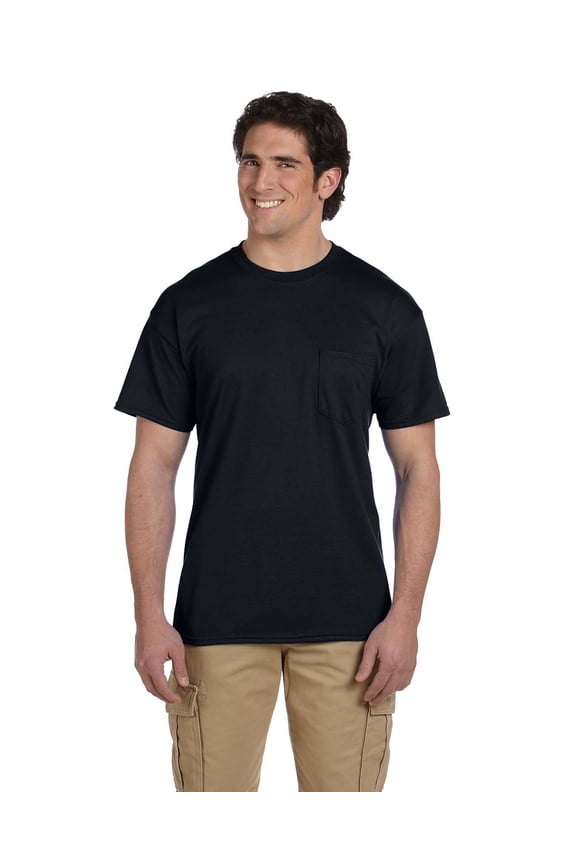 Dryblend Adult Tee With Pocket , G830 , Black , XX-Large