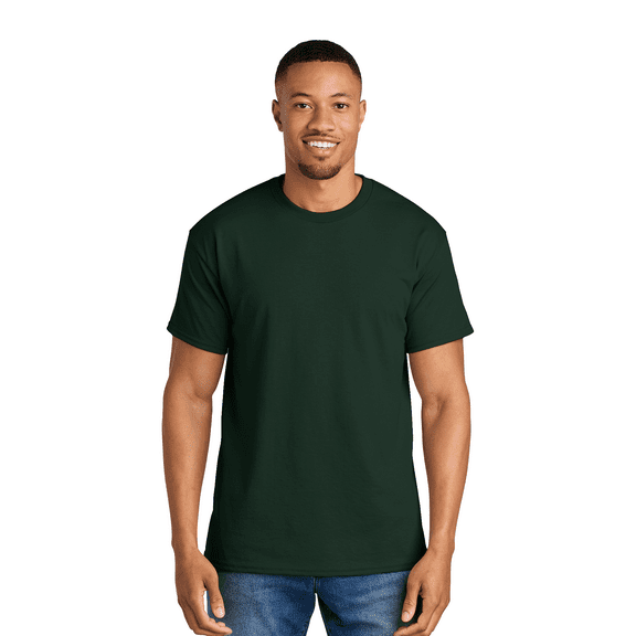 Gildan Dryblend T-Shirt, Men's Short Sleeve Crewneck Blank Tee for Arts and Crafts, Forest Green, 4XL
