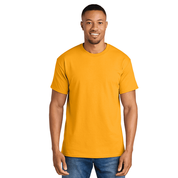 Gildan Dryblend T-Shirt, Men's Short Sleeve Crewneck Blank Tee for Arts and Crafts, Gold, M