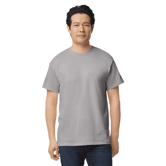 Gildan Dryblend T-Shirt, Men's Short Sleeve Crewneck Blank Tee for Arts and Crafts, Gravel, M