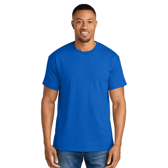 Gildan Dryblend T-Shirt, Men's Short Sleeve Crewneck Blank Tee for Arts and Crafts, Royal, L