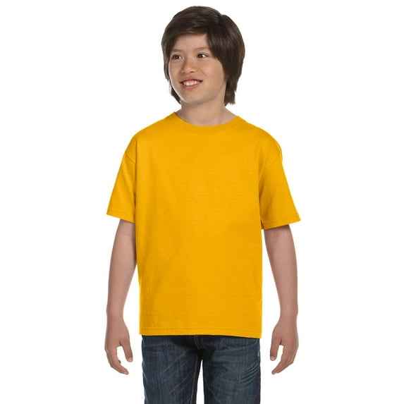 Gildan Dryblend Youth Tee , G800B , Gold , Medium