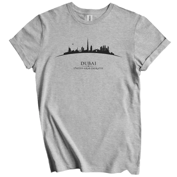 Gildan Dubai UAE Cityscape Downtown Skyline T-Shirt Gift for Men Women Unisex Tee