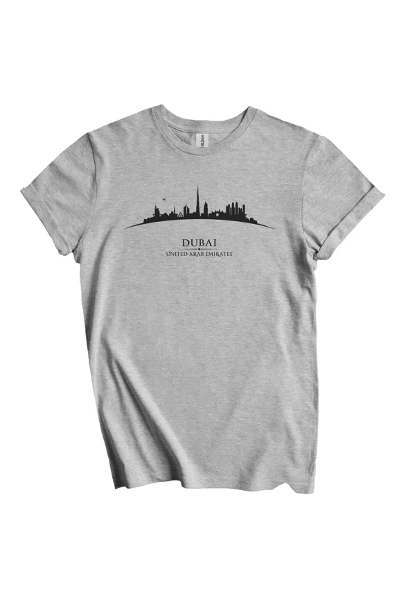 Dubai UAE Cityscape Downtown Skyline T-Shirt Gift for Men Women Unisex Tee