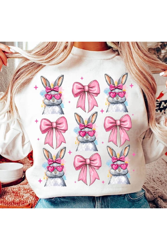 Easter Bunny Coquette T-shirt, Easter Coquette Bow T-shirt, Happy Easter T-shirt, Coquette Easter T-shirt, Kids Easter Sublimation, Spring shirt design