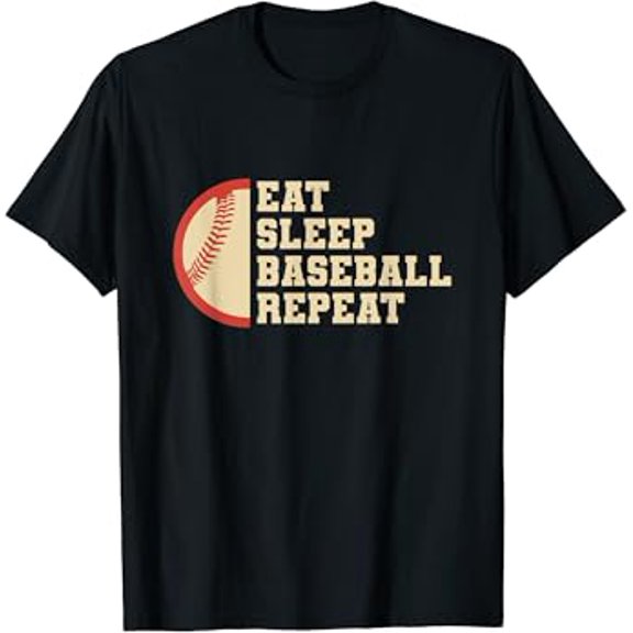 Gildan Eat Sleep Baseball Repeat Strikeout Baseball Player Hot Trending T-Shirt Unisex S To 5Xl