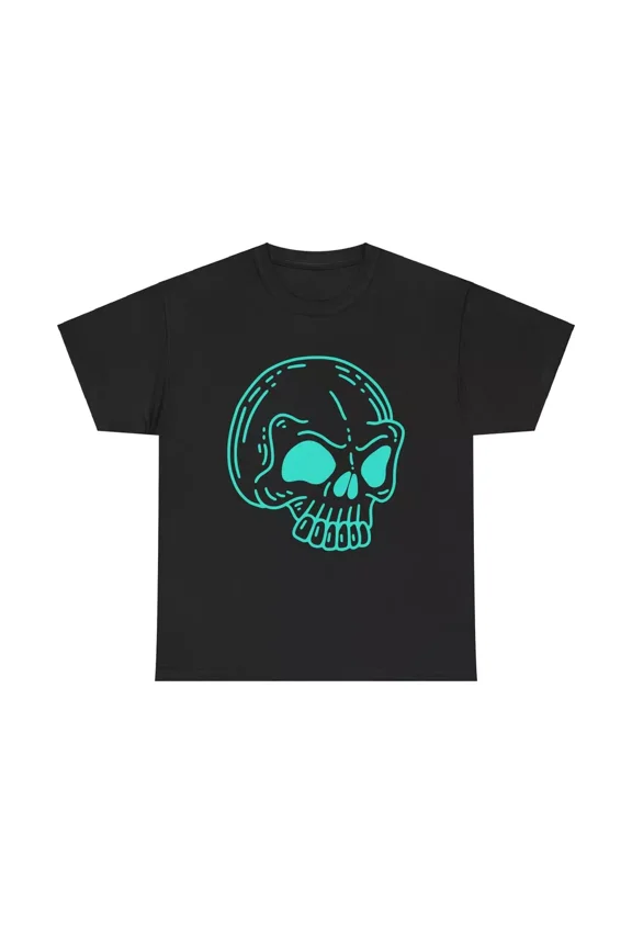 Edgy Skull Outline T-Shirt