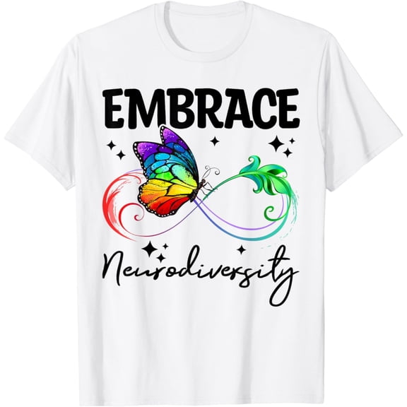 Gildan Embrace Neurodiversity Autism Neurodivergent Awareness T-Shirt Gift for Men Women Unisex Tee