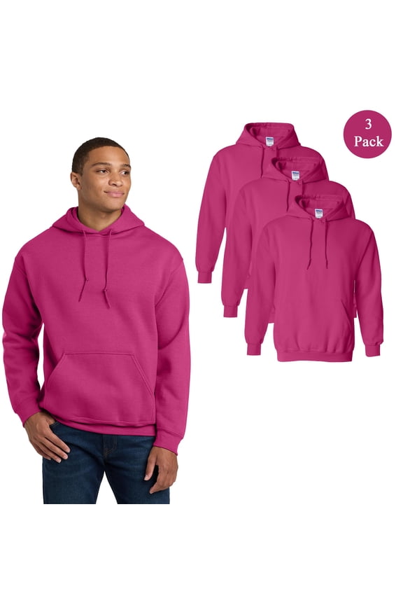 Fleece Hooded Sweatshirt for Men, 3 Pack Heavy Blend Graphite Heather Hoodie, XL