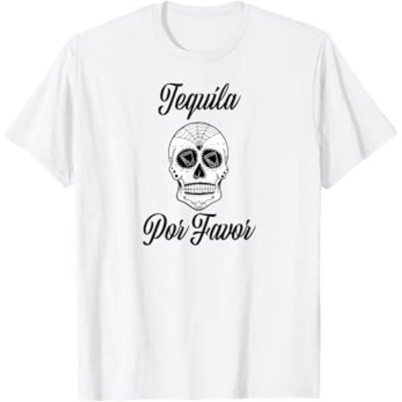 Gildan Funny Day Of The Dead Sugar Skull - Tequila Por Favor Hot Trending T-Shirt Unisex S To 5Xl
