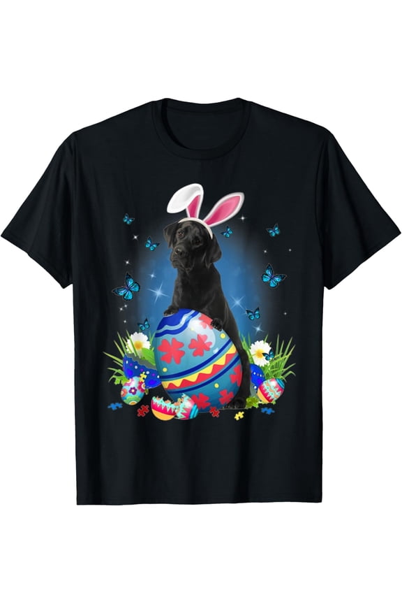 Funny Labrador Dog - Blue Easter Egg - Dogs Easter's day T-Shirt