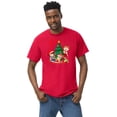 thumbnail image 1 of GOLDENROW Funny Merry Christmas T-Shirt for Adult Men, 5.3oz Crewneck Christmas Shirt for Festive Season, Short Sleeve Graphic Print T-Shirt Red, L, 1 of 5