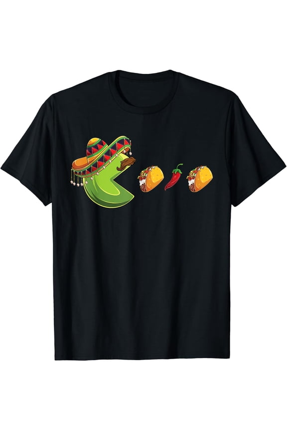 Funny eating Tacos Cinco de Mayo Boys Kids woman Men Mexican T-Shirt