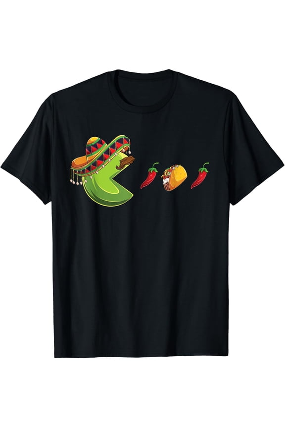 Funny eating Tacos Cinco de Mayo Boys Kids woman Men Mexican T-Shirt