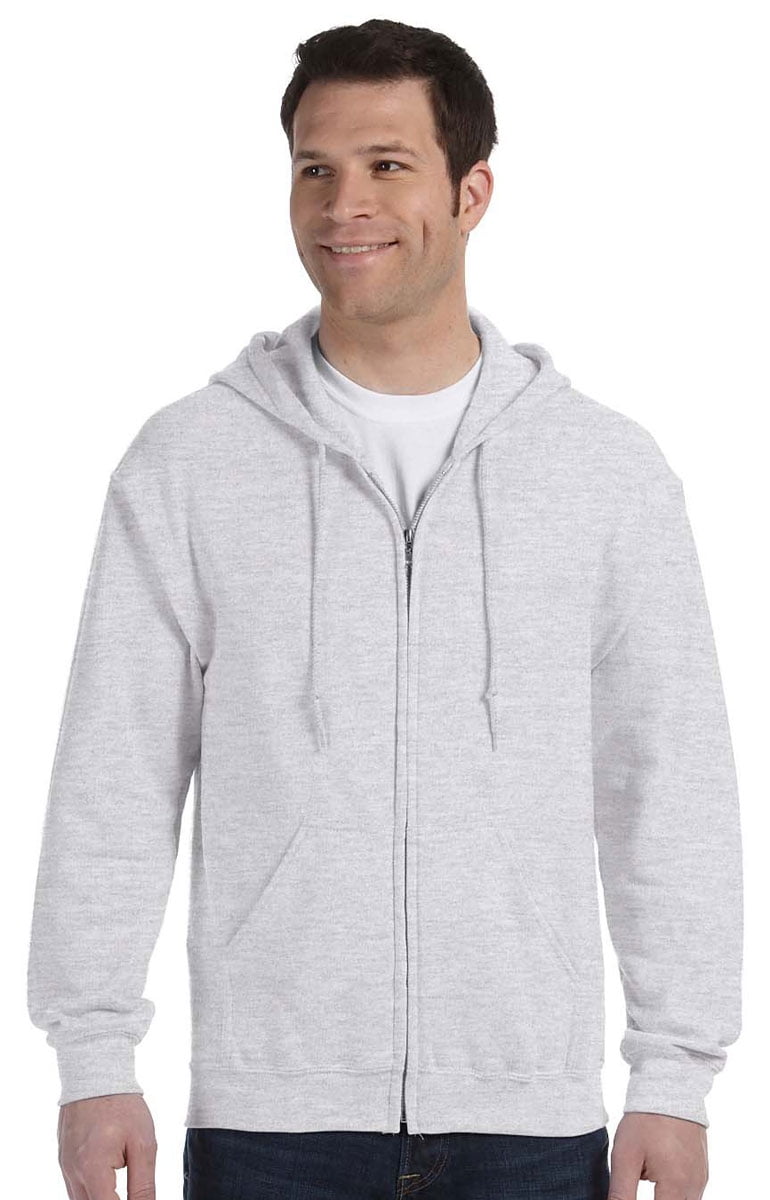 Gildan G186 HeavyBlend Men's Full-Zip Hood -Ash-Large