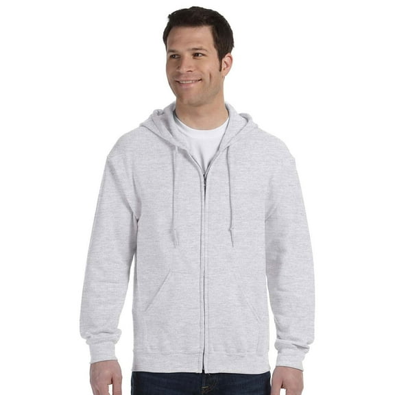 Gildan G186 HeavyBlend Men's Full-Zip Hood -Ash-Large