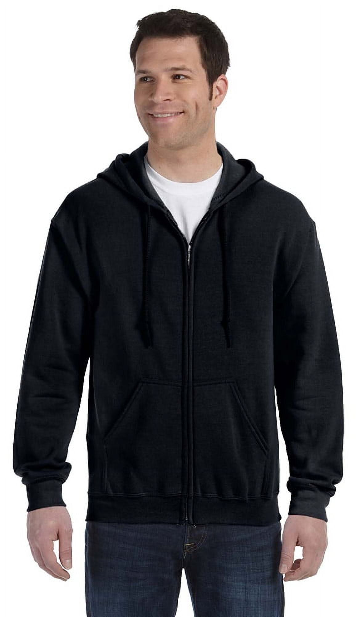 Gildan G186 HeavyBlend Men's Full-Zip Hood -Black-Medium