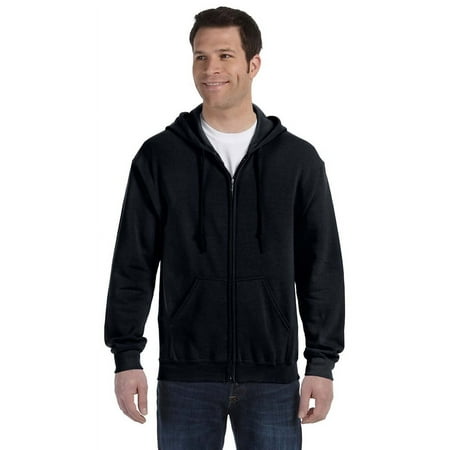 Gildan G186 HeavyBlend Men's Full-Zip Hood -Black-Medium
