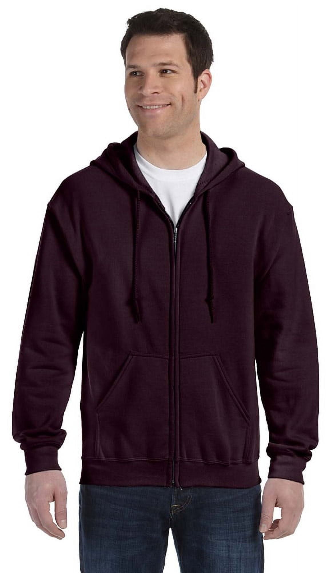 Gildan Men's Heavy Blend Hooded Sweatshirt - Dark Chocolate, Large, 50% Cotton 50% Polyester