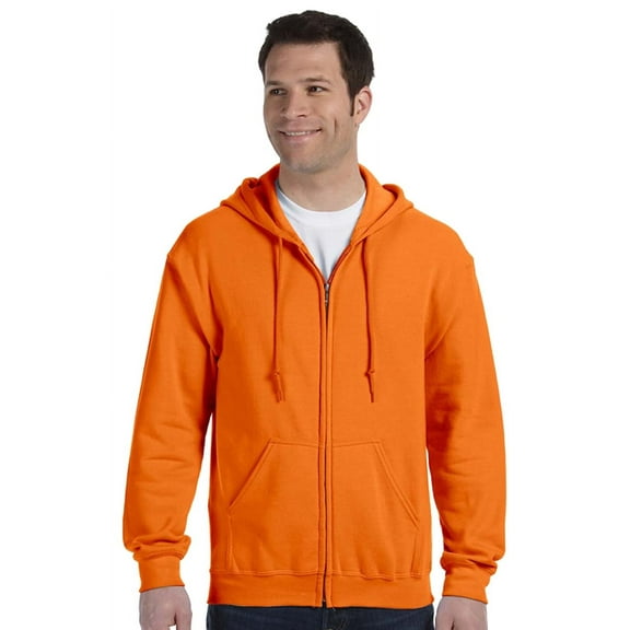 Gildan G186 HeavyBlend Men's Full-Zip Hood -Safety Orange-X-Large