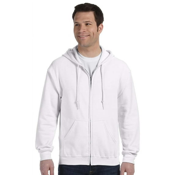 Gildan G186 HeavyBlend Men's Full-Zip Hood -White-5X-Large