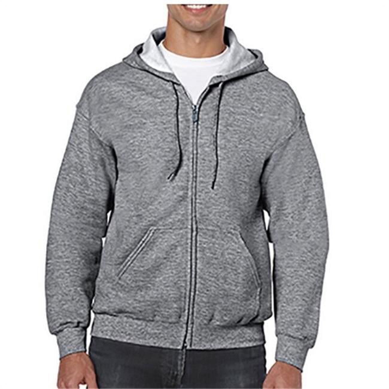 【WV PROJECT】24SS★ Gump Heavy Cotton Hood Gildan G18600-Graphite Heather-4X Heavy Blend Adult Full Zip