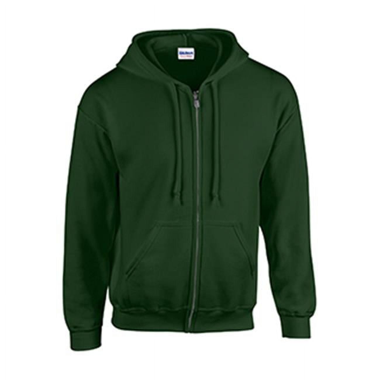 Gildan G18600 Heavy Blend Adult Full Zip Hooded Sweatshirt Forest Green 3X