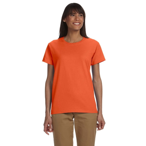 GILDAN G200L LADIES' ULTRA COTTON 6 OZ. T-SHIRT, Orange, 3X, Pack Of 10, Tshirts for Women