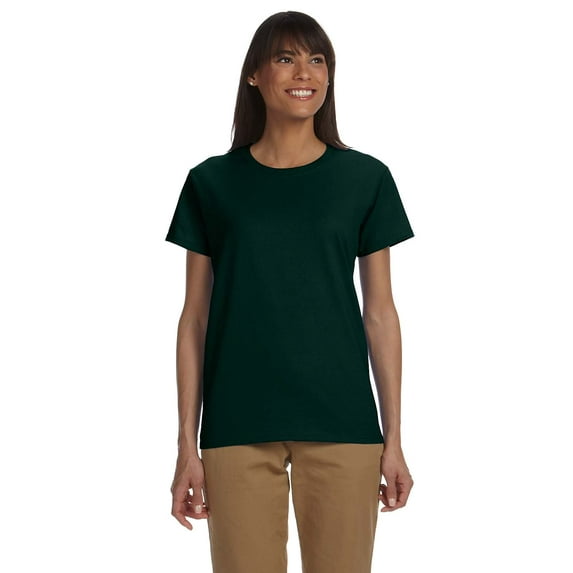GILDAN G200L LADIES' ULTRA COTTON 6 OZ. T-SHIRT, Forest Green, 3X, Pack Of 3, Tshirts for Women