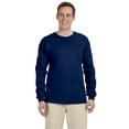 thumbnail image 1 of Gildan G240 Ultra Cotton 100% Cotton Long Sleeve T-Shirt, Navy, S, Pack Of 3, Mens T-Shirts, 1 of 1