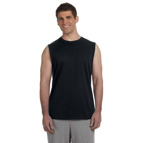 Gildan G270 Ultra CottonSleeveless T-Shirt -Black-2X-Large