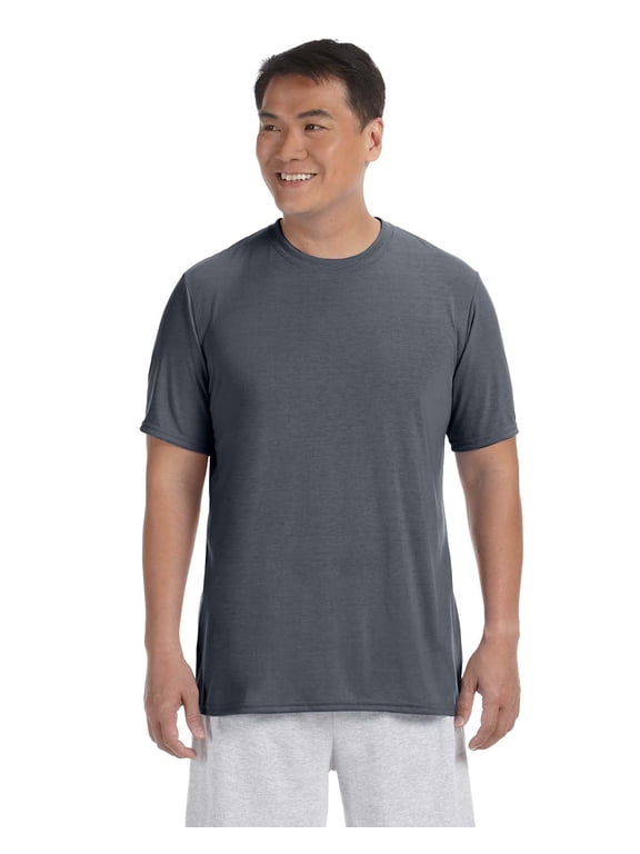 G420 Adult Performance Adult 5 oz. T-Shirt, Charcoal, L, Pack Of 5, Mens T-Shirts