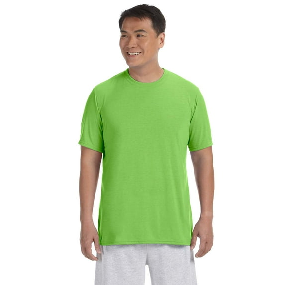 Gildan G420 Adult Performance Adult 5 oz. T-Shirt, Lime, S, Pack Of 5, Mens T-Shirts