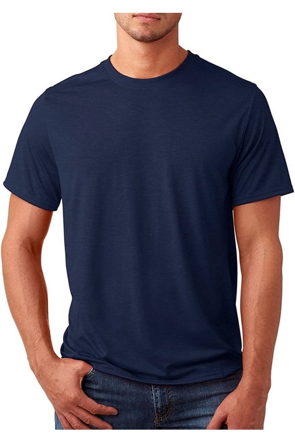 G470 Men's Tech Short-Sleeve Performance T-Shirt Marbled Navy 3XL